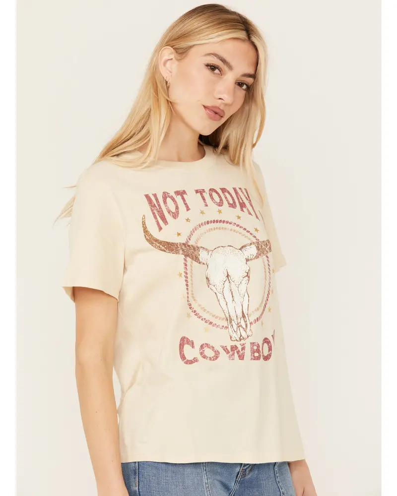 Not Today Cowboy Boyfriend Fit Short Sleeve Graphic Tee 1