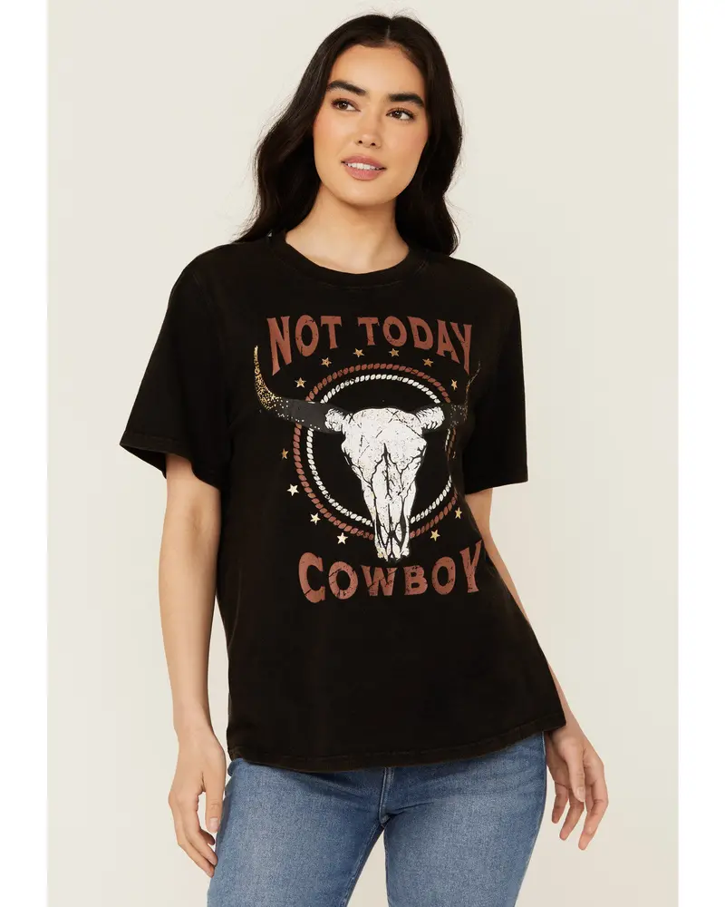 Not Today Cowboy Boyfriend Fit Short Sleeve Graphic Tee 1