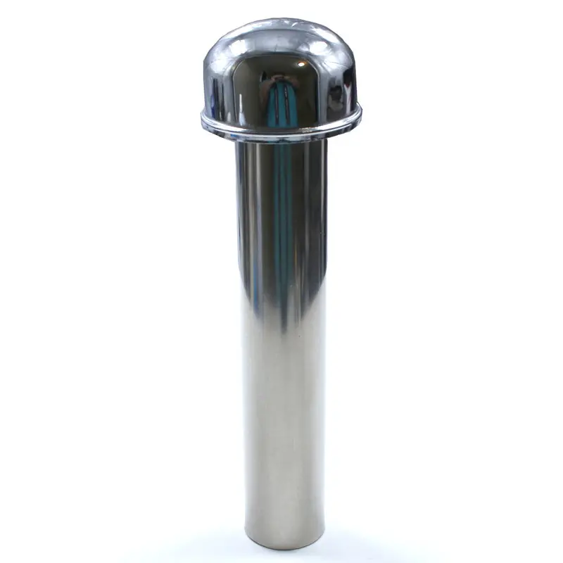 Oil Fill Tube Kit & Breather Without Breather Port, T-304 Polished Stainless Tube & Chrome Breather, 1966-91 Amc, Jeep V-8 1
