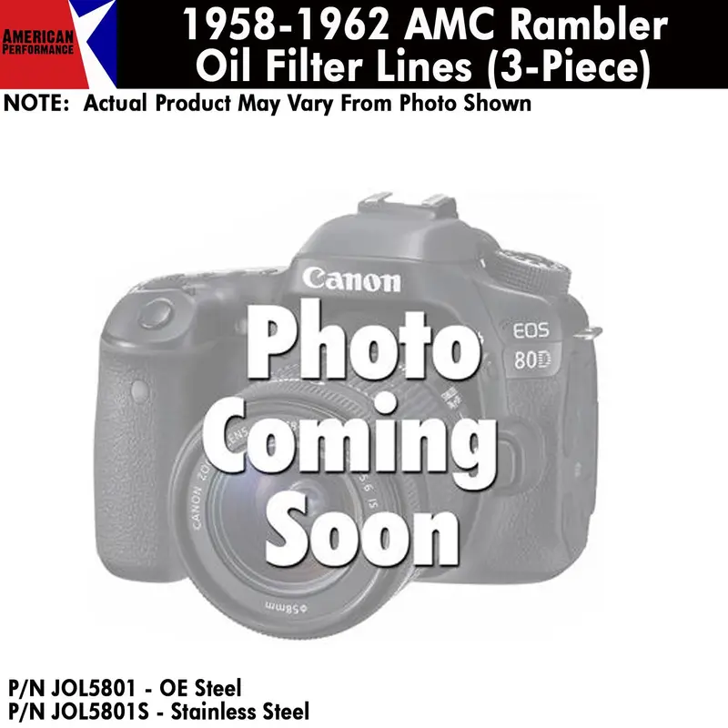Oil Filter Lines, 1956-62 Rambler (Oe Steel Or Stainless) Drop Ships In 4 To 6 Weeks 1
