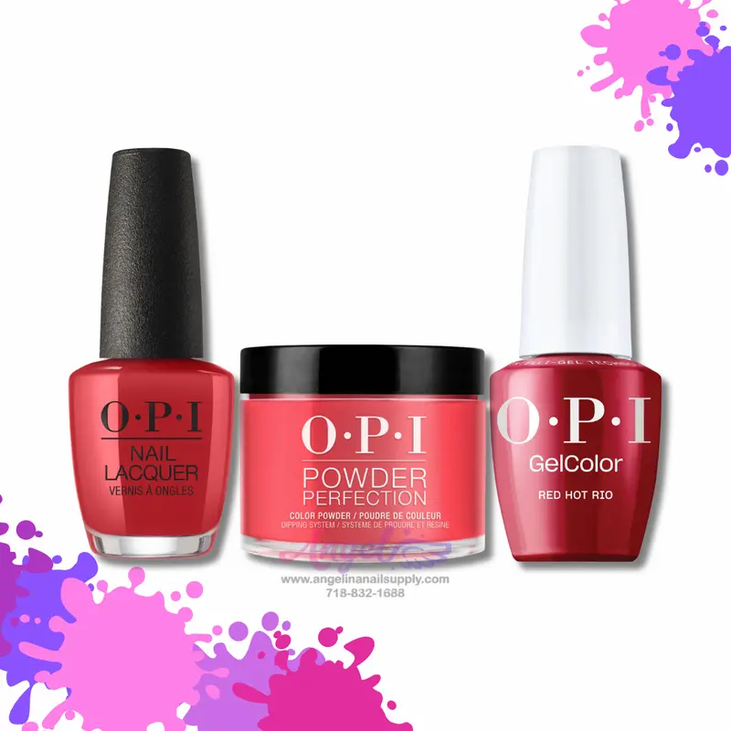 Opi 3In1 Combo Dp-Gc-Nl A70 Red Hot Rio 1