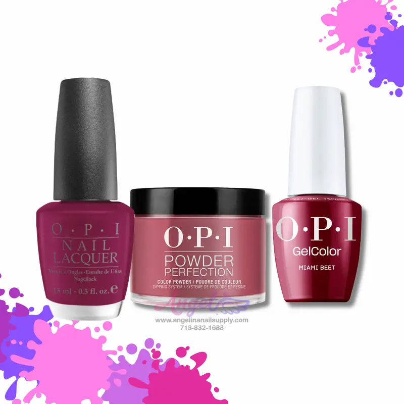 Opi 3In1 Combo Dp-Gc-Nl B78 Miami Beet 1