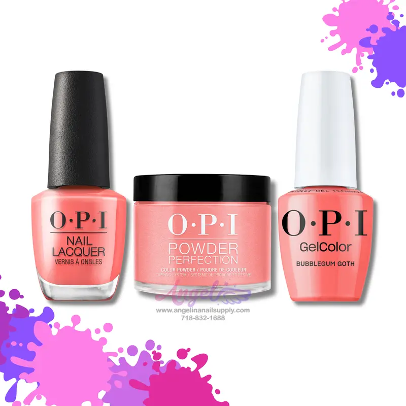 Opi 3In1 Combo Dp-Gc-Nl F030 Bubblegum Goth 1