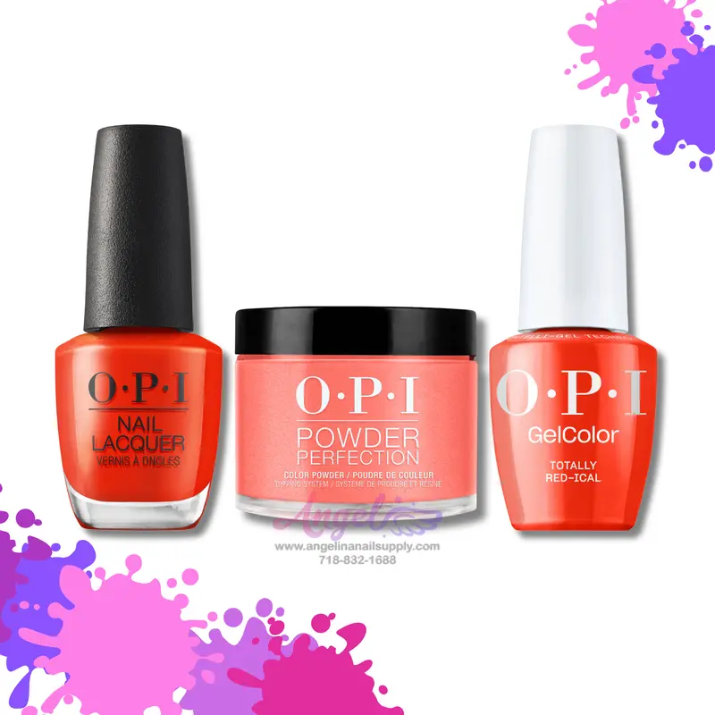 Opi 3In1 Combo Dp-Gc-Nl F034 Totally Red-Ical 1