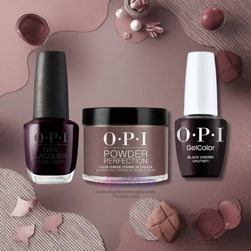 Opi 3In1 Combo Dp-Gc-Nl I43 Black Cherry Chutney 1
