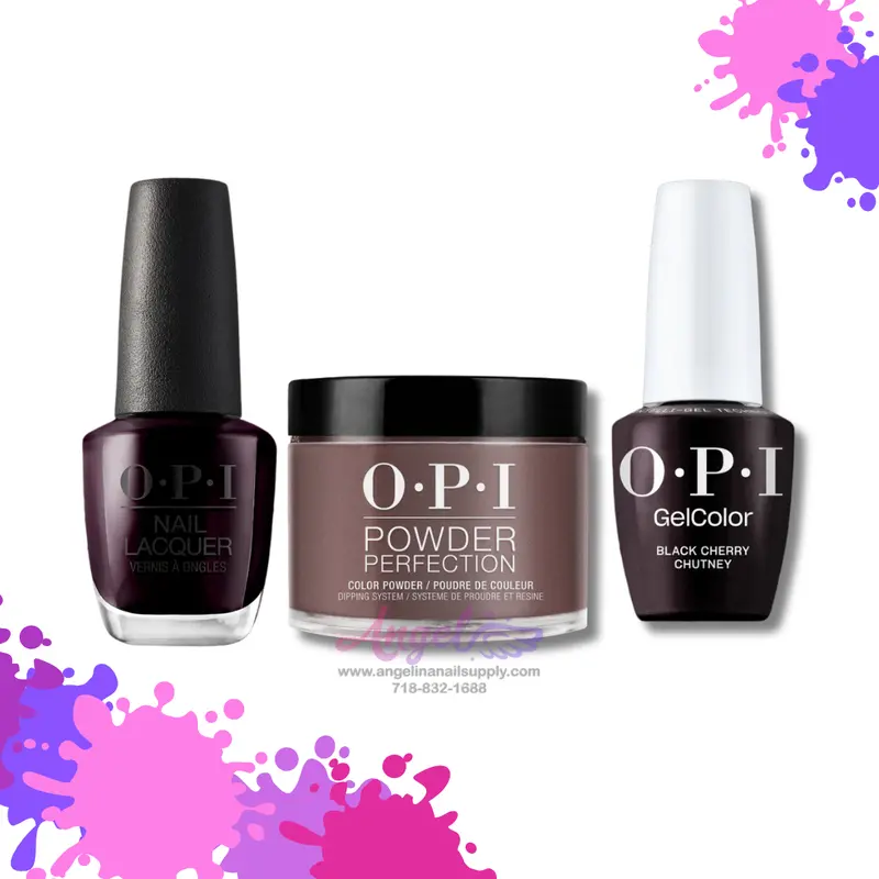 Opi 3In1 Combo Dp-Gc-Nl I43 Black Cherry Chutney 2