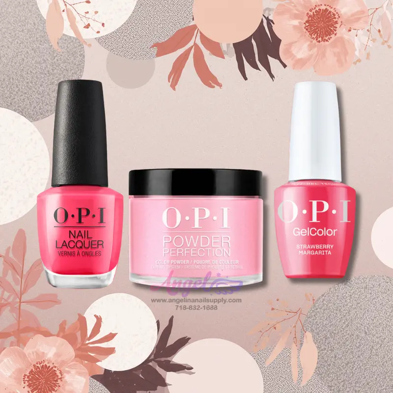 Opi 3In1 Combo Dp-Gct-Nl M23 Strawberry Margarita 1