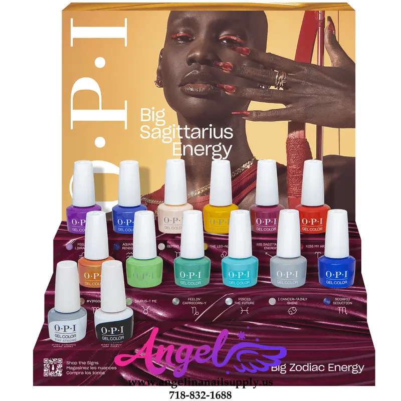 Opi Gel Color - Big Zodiac Energy Collection 12 Colors & 1 Base Gel 1 Top Gel | Fall 2023 1