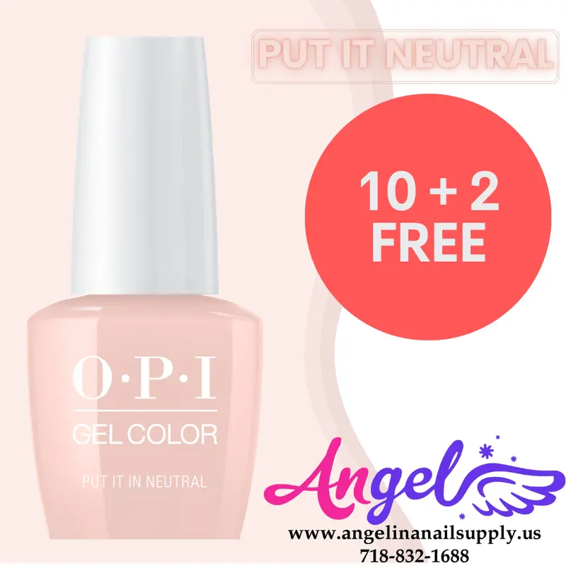 Opi Gel Color Gc T65 Put It In Neutral (Combo 10+2) 1