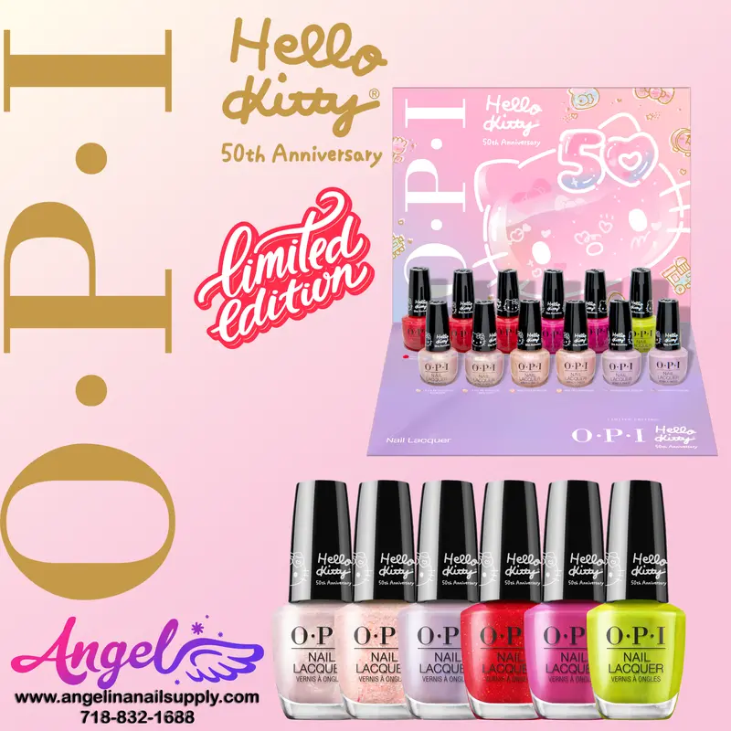 Opi Nail Lacquer - Hello Kitty 50Th Anniversary Collection 6 Colors (12 Bottles) | Limited Edition 1