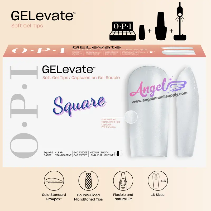 Opi Soft Gel Pre-Shaped Tip Extensions / Square 1