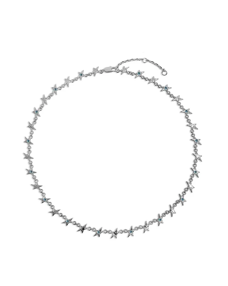 Organic Blue Stone Star Necklace 1