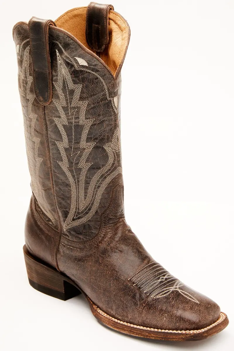 Outlaw Dark Brown Performance Western Boot W/Comfort Technology – Broad Square Toe 1