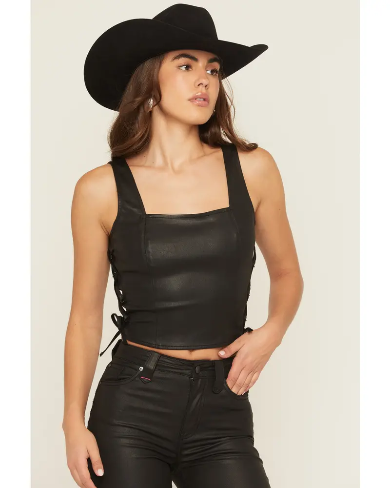 Oxford Lace-Up Cropped Bustier 1