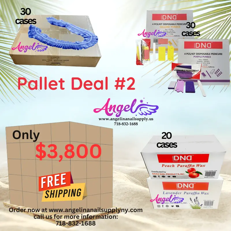 Pallet Deal #2 Angel Mix Products: Blue Liner, Pedicure Kit, Paraffin Wax 1