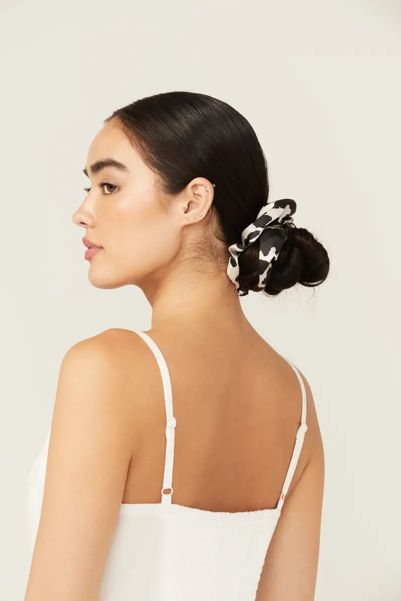 Palmetto Cow Print Oversized Scrunchie Set - 2 Piece 1