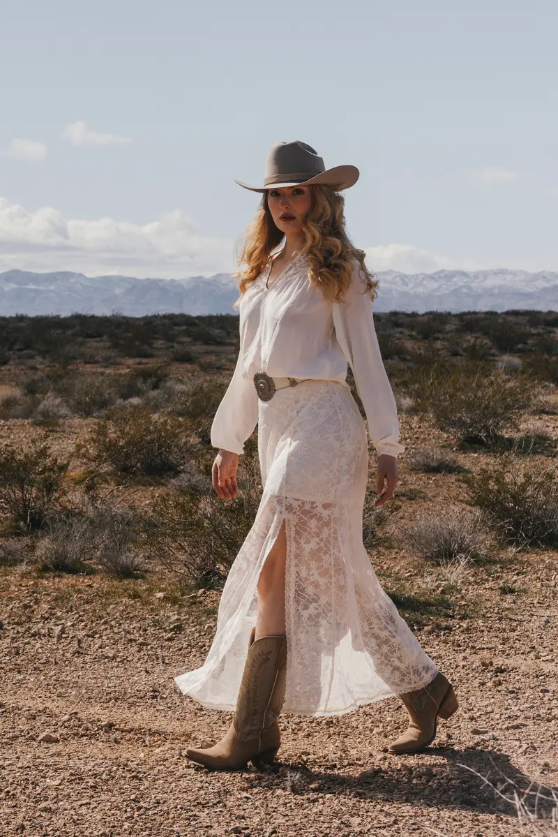 Palomino Horse Lace Midi Skirt 1