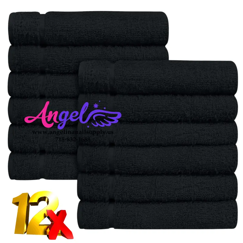 Pedicure Towel - Black (Box Of 144) 1