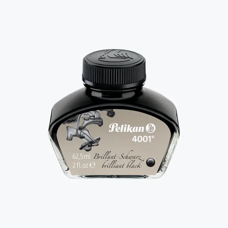 Pelikan - Fountain Pen Ink - 4001 - 62.5Ml - Brilliant Black 1