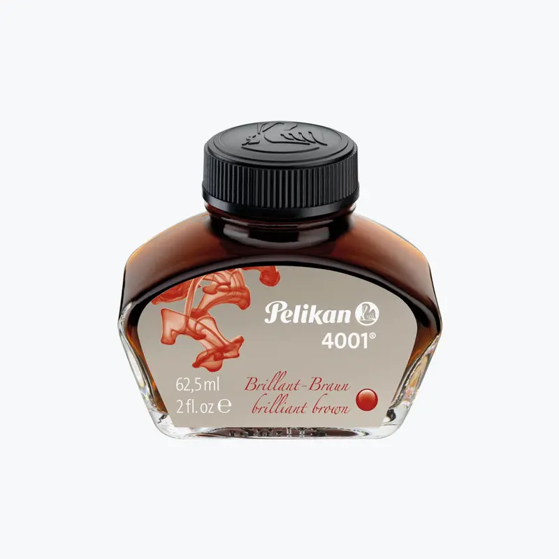Pelikan - Fountain Pen Ink - 4001 - 62.5Ml - Brilliant Brown 1