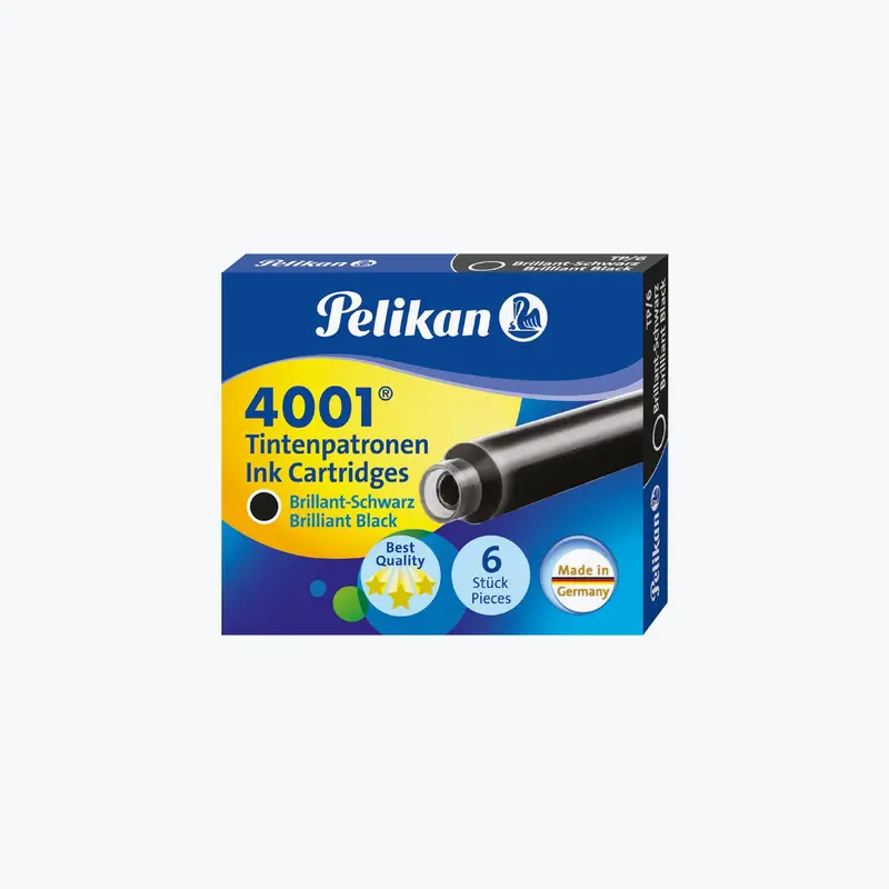 Pelikan - Fountain Pen Ink - Cartridges - 4001 - Brilliant Black 1