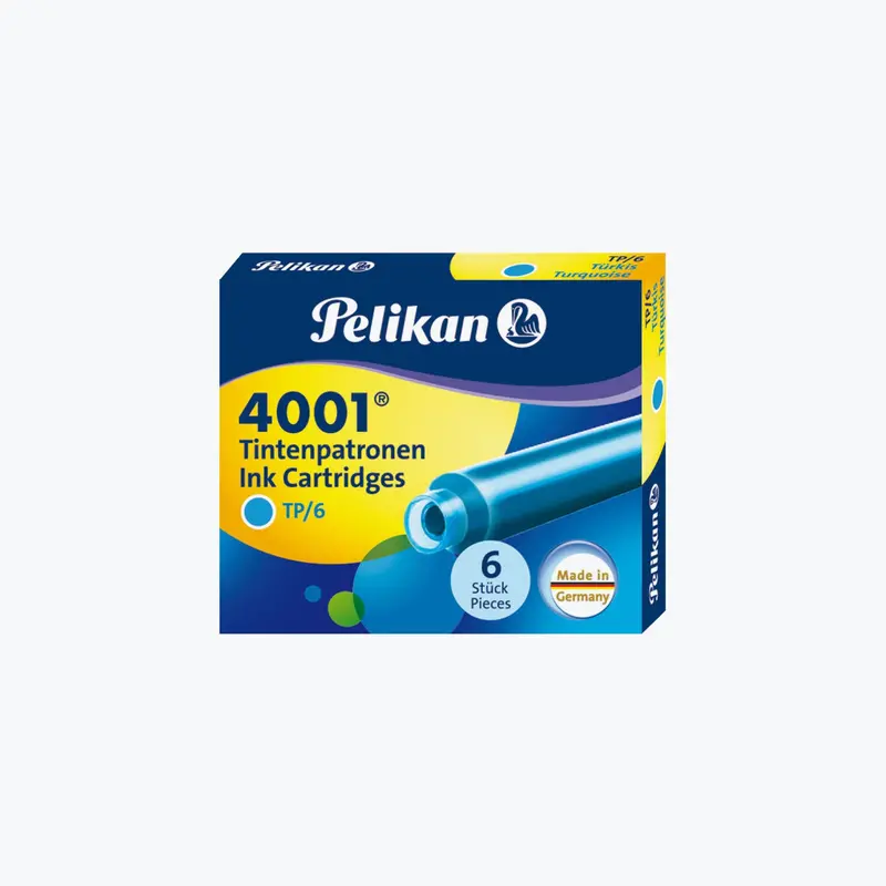 Pelikan - Fountain Pen Ink - Cartridges - 4001 - Turquoise 1
