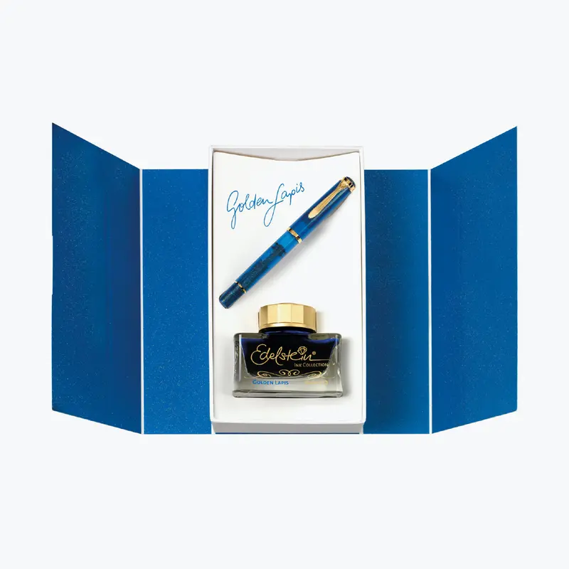 Pelikan - Fountain Pen Set - Classic M200 - Golden Lapis 1
