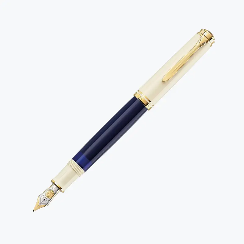 Pelikan - Fountain Pen - Souverän M800 - Cream Blue 1