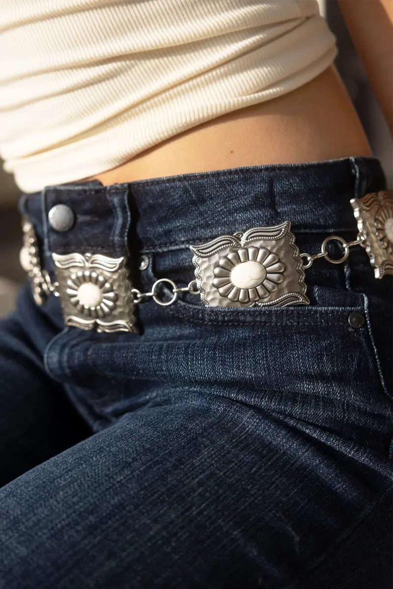 Pennywell White Stone Chain Belt 1