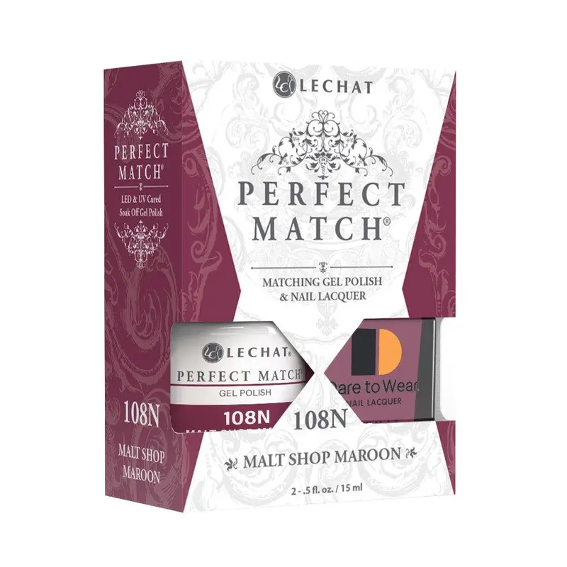 Perfect Match Gel Duo Pms 108N Malt Shop Maroon 1
