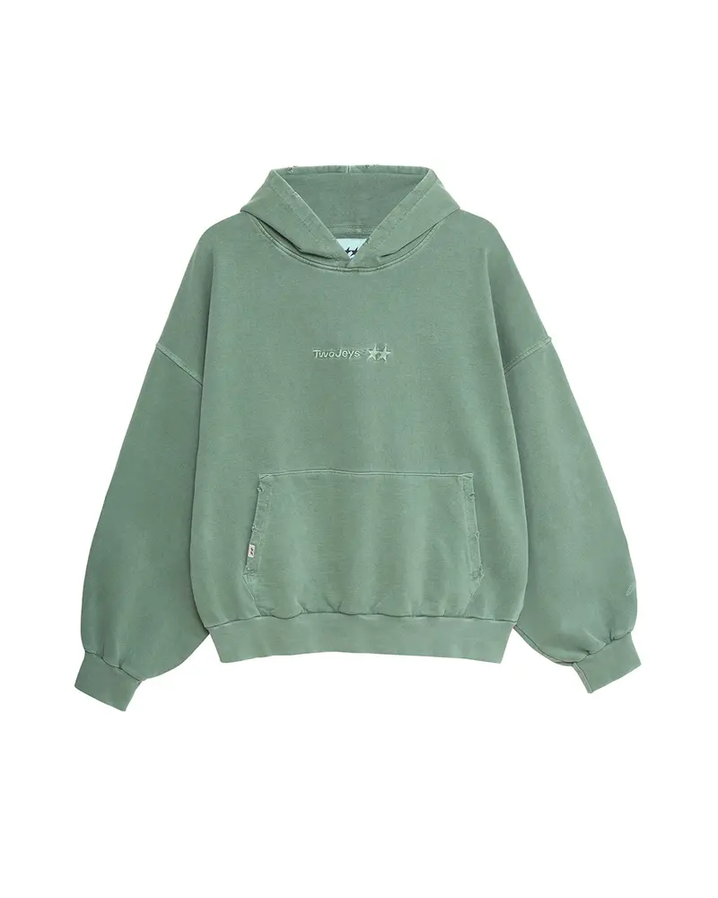 Pigment Dyed Green Icon Hoodie 1