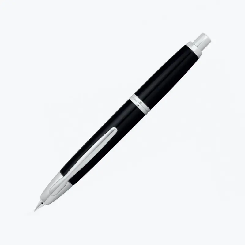 Pilot - Fountain Pen - Capless - Black (Silver Trim) 1