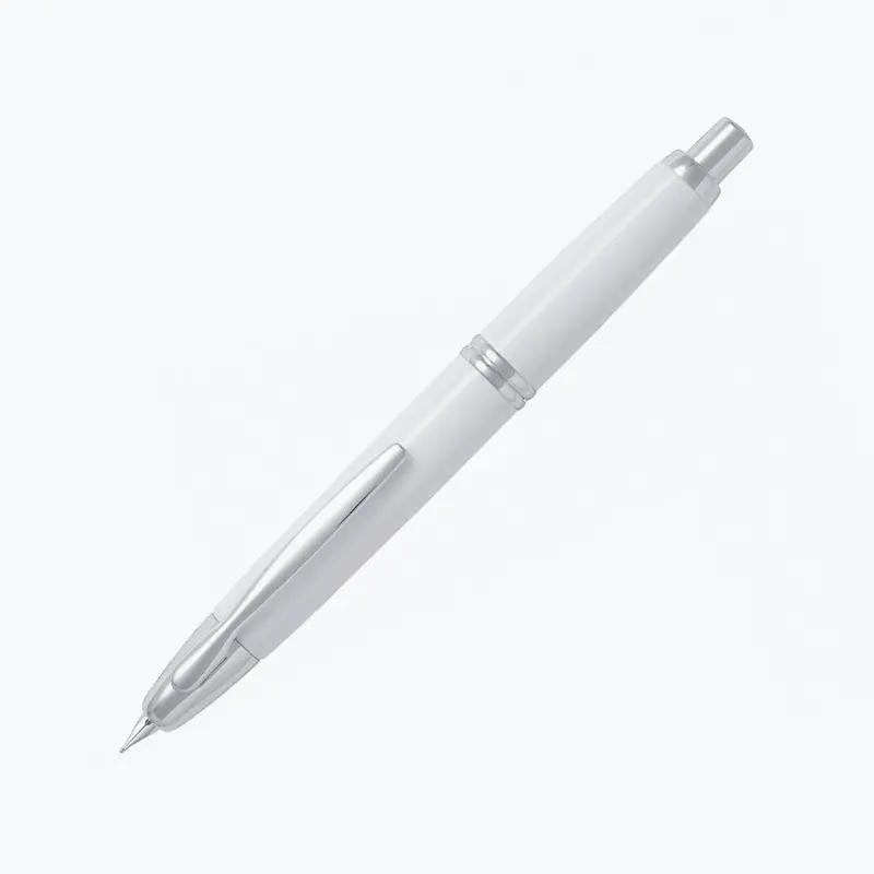 Pilot - Fountain Pen - Capless - White (Silver Trim) 1