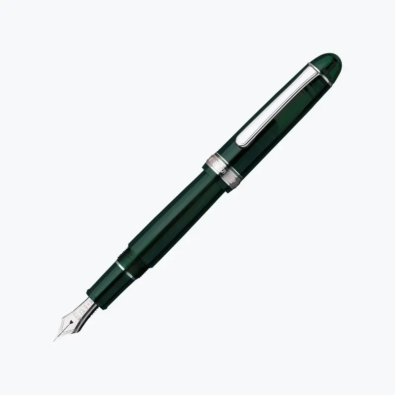 Platinum - Fountain Pen - #3776 Century - Laurel Green (Rhodium) 1