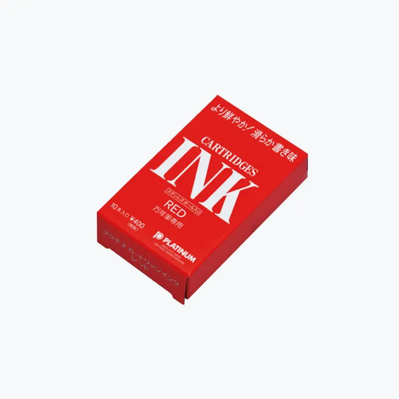 Platinum - Fountain Pen Ink - Cartridges - Standard - Red 1