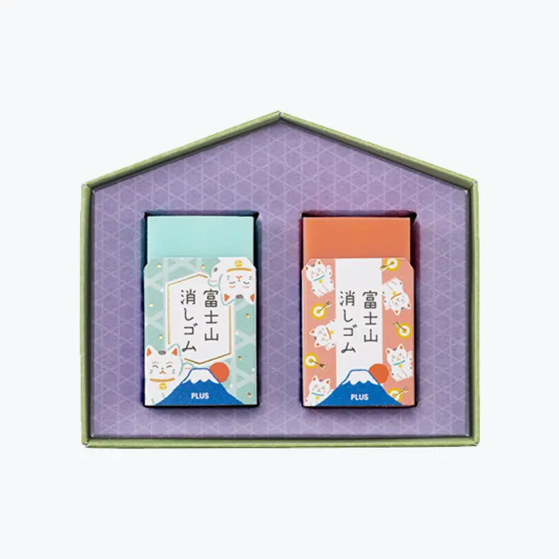 Plus - Eraser Set - Air-In - Mt. Fuji - Maneki-Neko 1