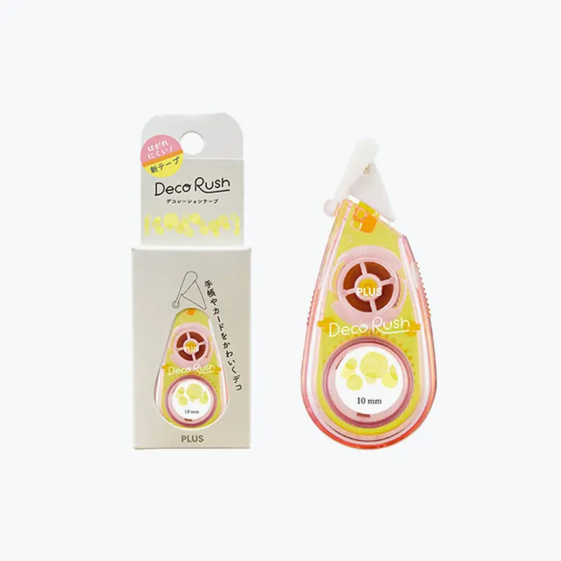 Plus - Washi Tape - Deco Rush - 10Mm - Yellow Dots 1
