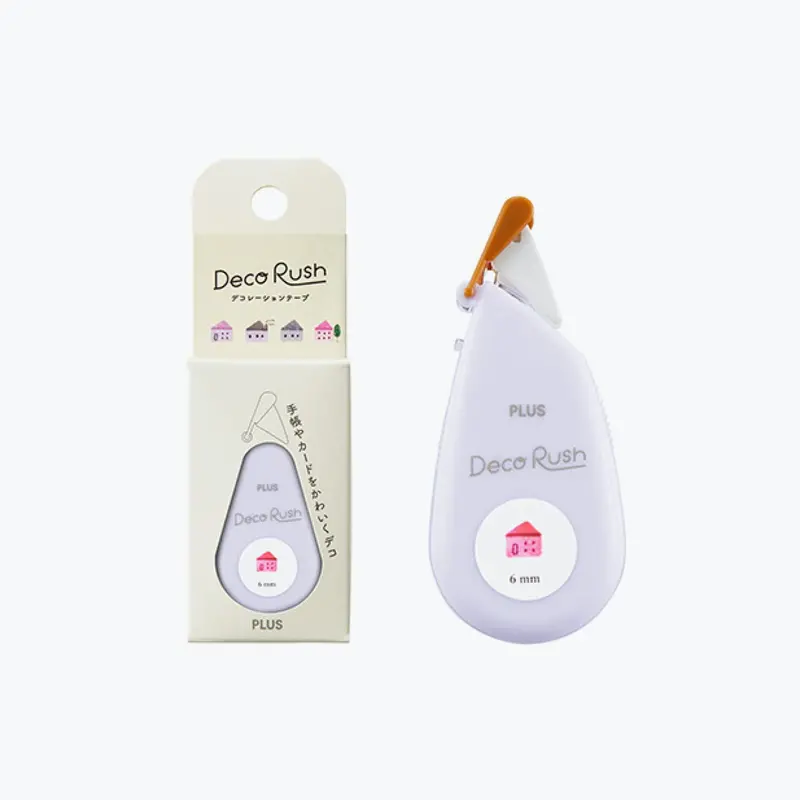 Plus - Washi Tape - Deco Rush - 6Mm - Home 1