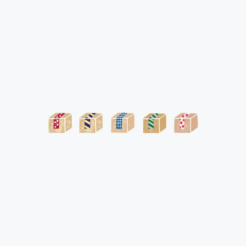 Plus - Washi Tape - Deco Rush - 6Mm - Parcels 2