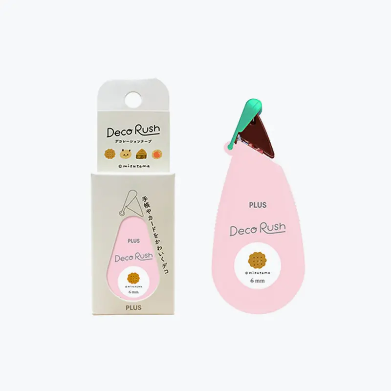 Plus - Washi Tape - Deco Rush X Mizutama - 6Mm - Cookies <Outgoing> 1