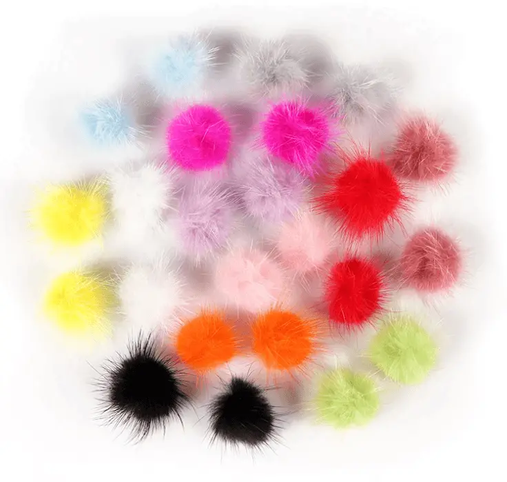 Pom Pom Fluffy Fur Balls Detachable Magnetic Nail Design (1Pair) 1