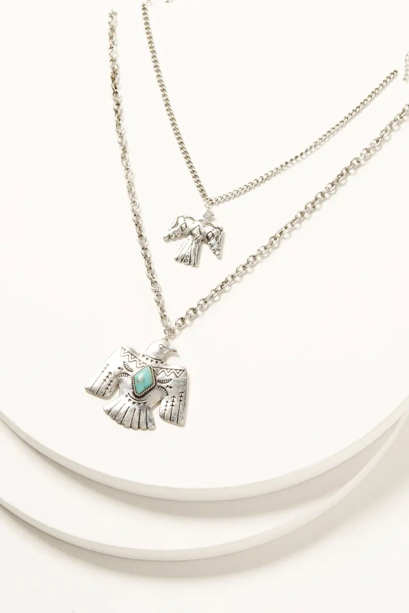 Prescott Antique Layered Thunderbird Necklace 1