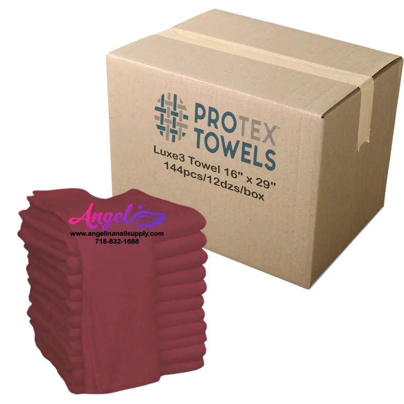 Protex Luxe3 Towel 16" X 29" - Garnet Burgundy (Box Of 144) 1