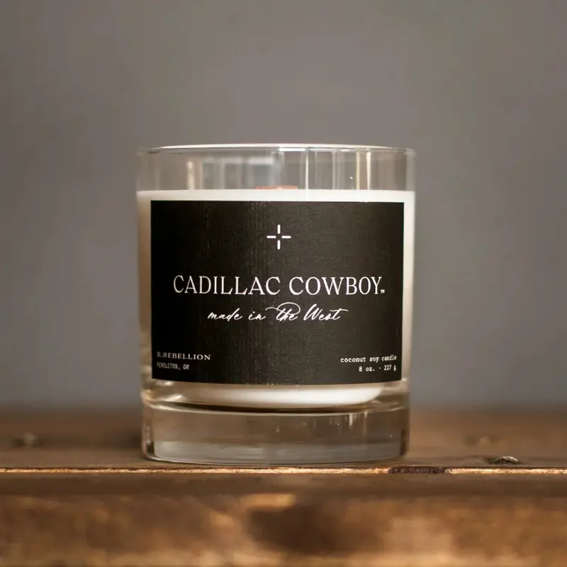 R. Rebellion Cadillac Cowboy Candle 8 Oz. 1