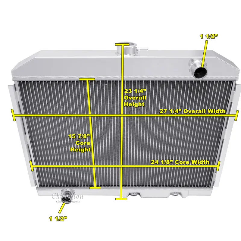 Radiator, Aluminum 2-Row, 1970-77 Amc Hornet, 1970-78 Gremlin - Drop Ships In Approx. 1-3 Weeks 2