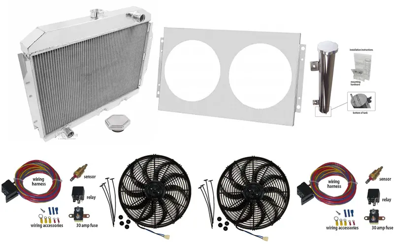 Radiator, Aluminum 4-Row Master Kit, 1970-78 Amc Gremlin, 1970-77 Amc Hornet - Drop Ships In Approx. 1-3 Weeks 1