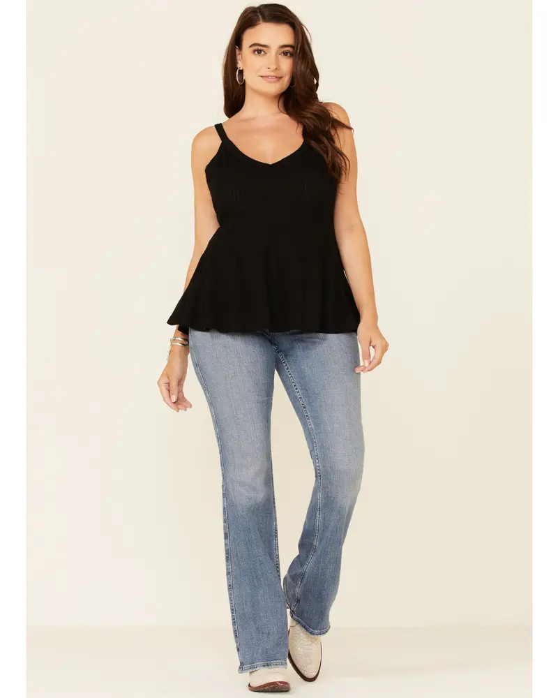 Rebel Mid Rise Bootcut Stretch Denim Jeans 1