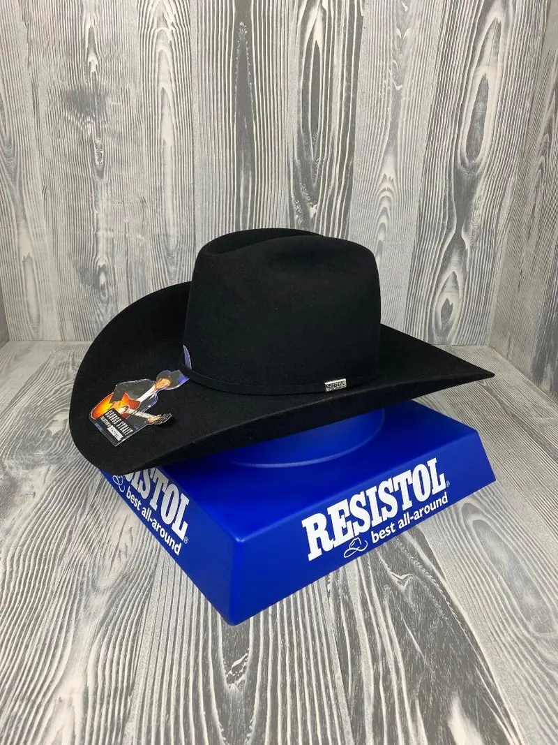 Resistol 6X George Strait Ranch Road Black Felt Cowboy Hat 1