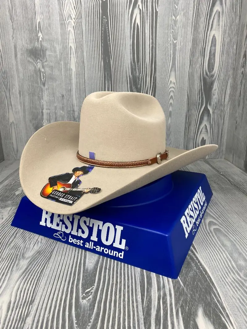 Resistol George Strait 6X Ponderosa Buckskin Felt Cowboy Hat 1