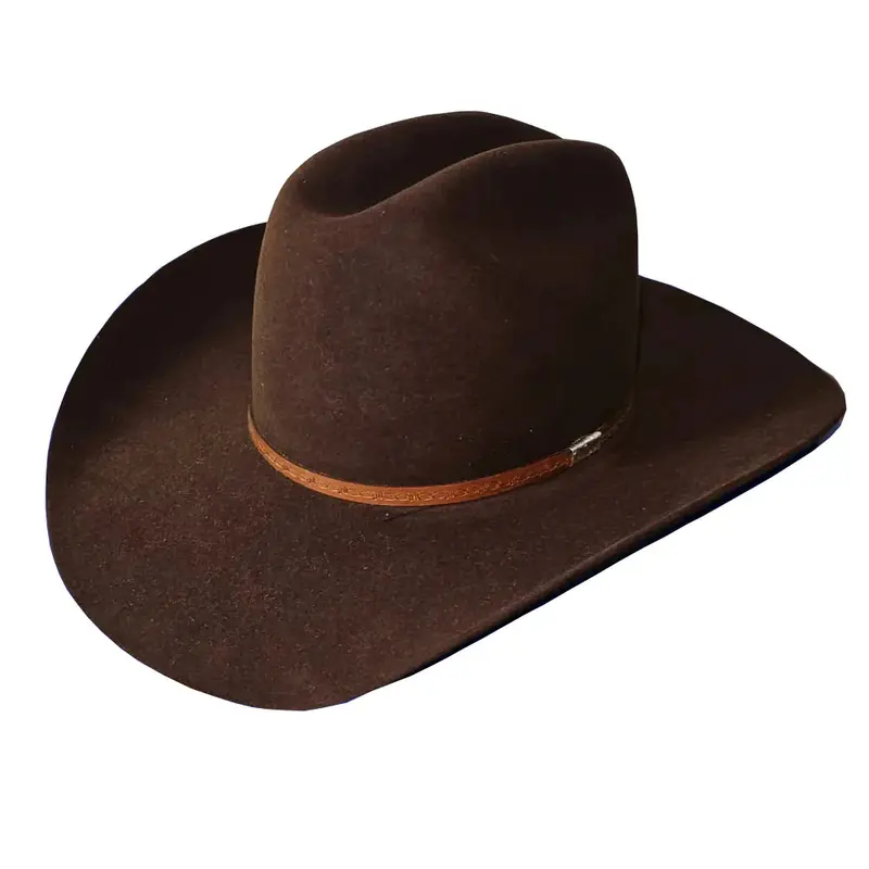 Resistol George Strait Cedar Trial Chocolate 6X 4 1/4" Brim Cowboy Hat 1